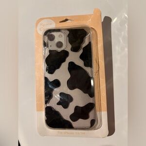 l*space Black and White Cow Print Phone Case